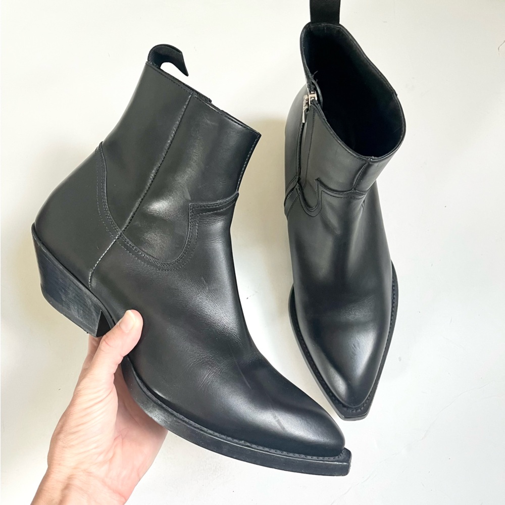 Story Et Fall 4961 R13 Montana Inferno Black Leather Boot Sz 44 (US 11)